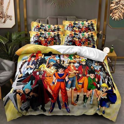 One Piece Anime 2tlg Bettwasche Bettwaschegarnitur Deckenbezug Kopfkissenbezug