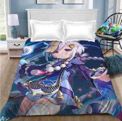 Genshin Impact Game Manga bettlaken betttucher Sheet Bedsheet Bettwaren