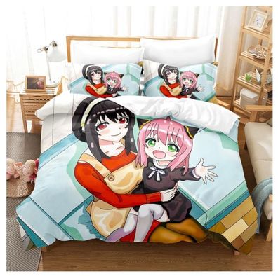 SPYxFAMILY Anime 2tlg.3tlg Bettwasche Bettwaschegarnitur Deckenbezug Bedding