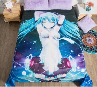 Miku Hatsune Vocaloid Anime Manga bettlaken betttucher Sheet Bedsheet Neu
