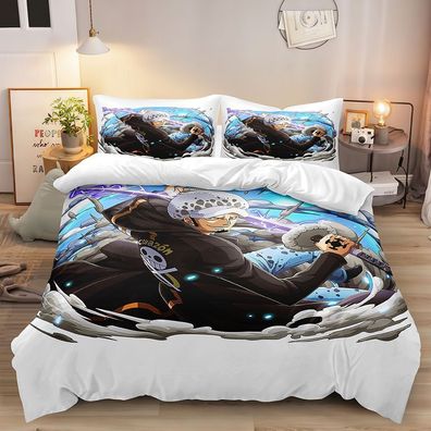 One Piece Law 2tlg Bettwasche Bettwaschegarnitur Deckenbezug Kopfkissenbezug