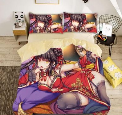 DATE A LIVE Anime 3tlg.4tlg Bettwasche Bettwaschegarnitur Deckenbezug Bedding
