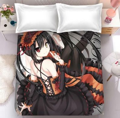 DATE A LIVE Kurumi Tokisaki Anime Manga bettlaken betttucher Sheet Bedsheet