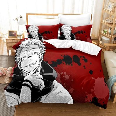 Jujutsu Kaisen 2tlg Bettwasche Bettwaschegarnitur Deckenbezug Kopfkissenbezug