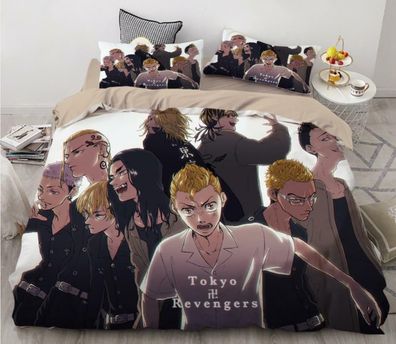 Tokyo Revengers 3tlg.4tlg Bettwasche Bettwaschegarnitur Deckenbezug Bedding Set