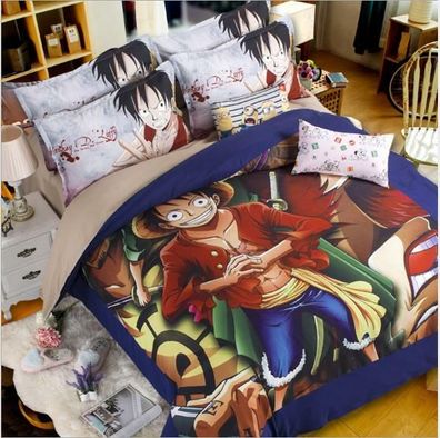 One Piece Luffy Anime Manga 3tlg.4tlg. Bettwasche Bettwaschegarnitur Baumwolle