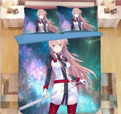 Sword Art Online 3tlg.4tlg Bettwasche Bettwaschegarnitur Deckenbezug Bedding Set