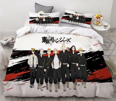 Tokyo Revengers 3tlg.4tlg Bettwasche Bettwaschegarnitur Deckenbezug Bedding Set
