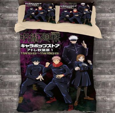 Jujutsu Kaisen 3tlg.4tlg Bettwasche Bettwaschegarnitur Deckenbezug Bedding Set