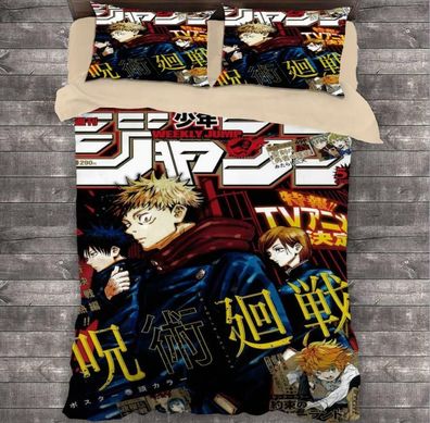 Jujutsu Kaisen 3tlg.4tlg Bettwasche Bettwaschegarnitur Deckenbezug Bedding Set
