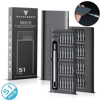 Stahlwerk Präzisions-Schraubendreher Set PSS-51 ST 51-teiliges Feinmechanik Set