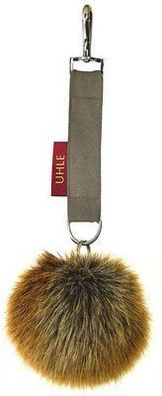 Anhänger Bommel Uhle rot braun meliert 9cm Webpelz