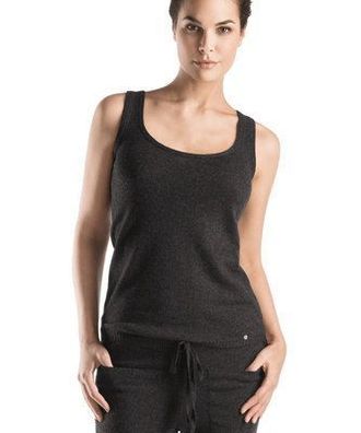 Ärmelloses Tank Top Merino Viskose Cashmere Black Olive Atmungsaktiv Leicht