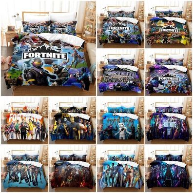 F0rtnite Spiel Bettbezug Kissenbezuge Deckenbezug Bettwasche-Set Single Double