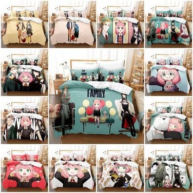 SPY x FAMILY Anya 3D-Druck Bettbezug Kissenbezuge Bettwasche-Set Single Double