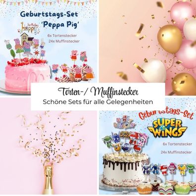 Muffins Deko Paw Patrol Super Mario Pokemon Muffinstecker Topper Tortendeko