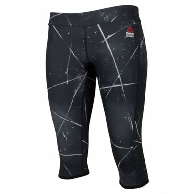 Reebok Reversible Chase Capri Damen 3/4 Hose Trainingshose Sporthose BK1136