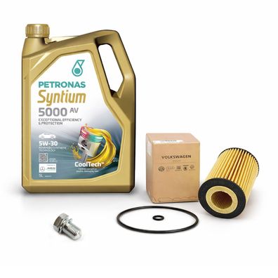 Petronas 5L 5W-30 LL + VW Ölfilter für Audi Seat Skoda 1.6 2.0 TDI 03N115562B