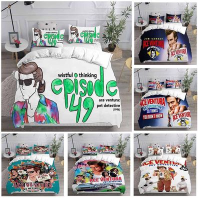 Ace Ventura Pet Detective Bettbezug Kissenbezuge Bettwasche-Set Single Double