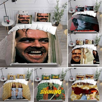 The Shining Scary Killer Halloween 3D Bettbezug Bettwasche Set Kissenbezug Quilt