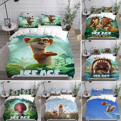 The Ice Age Adventures of Buck Wild 3D Bettdecke Abdeckung Bettwasche Set Quilt