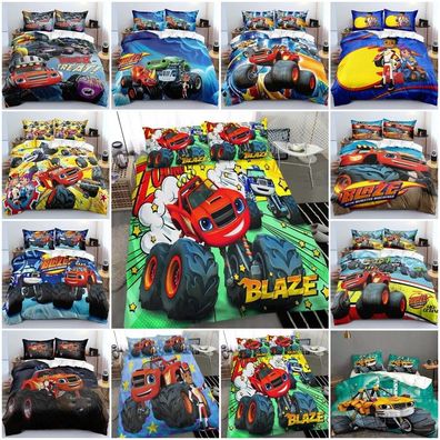 Blaze and the Monster Machines Bettbezug Kissenbezuge Bettwasche-Set Single Doub