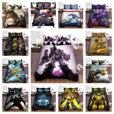Transformers 3D Bettbezug Kissenbezuge Deckenbezug Bettwasche-Set Single Double