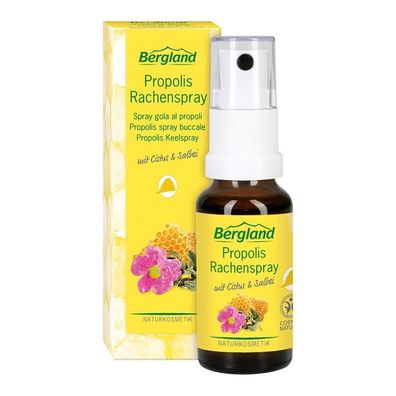Bergland Naturkosmetik - Propolis Rachenspray mit Cistus & Salbei - 20 ml