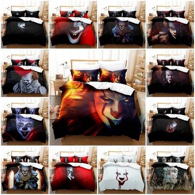 Stephen King"s it Horror Bettbezug Kissenbezuge Bettwasche-Set Single Double 3D