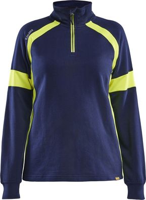 Blåkläder Damen Sweatshirt Half-Zip mit High Vis 35661158