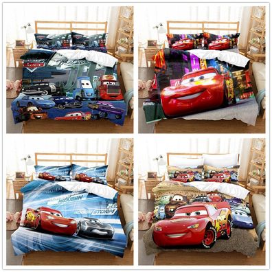 Kinder Jungen Cars Lightning McQueen Bettwasche Bettbezug Set 135x200/200x200cm