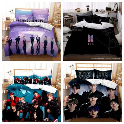 BTS Bettwasche Set Kinder Bettwasche Bettbezug Set Kissenbezuge 135x 200 200x200