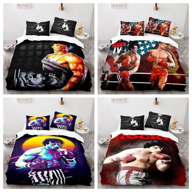 3D Rocky Stallone Bettbezug Set Boxen Bettwasche Set 135x200 200x200 Kissenbezug
