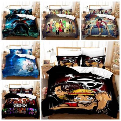 One Piece LUFFY 2tlg.3tlg. Bettwasche Set Jungs Bettbezug 135x200|200x200|220x240