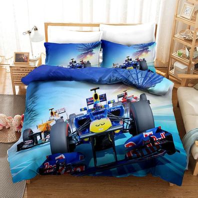 3D F1 Racing Car Quilt Cover Set Bedding Sets Pillowcases