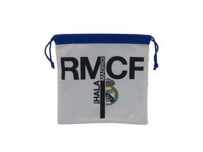 Real Madrid Snackbeutel 25 × 25 × 1 cm Brottasche mit Kordelzug für Schule Kinderg