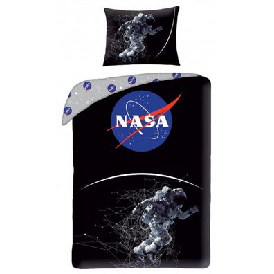 NASA Bettwäsche Set aus Baumwolle Bettdeckenbezug 140 × 200 cm mit 70 × 90 cm