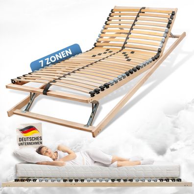 Coemo 7 -Zonen Lattenrost Ergo KF mit Kopf- & Fußteilverstellung Härtegradverstellung