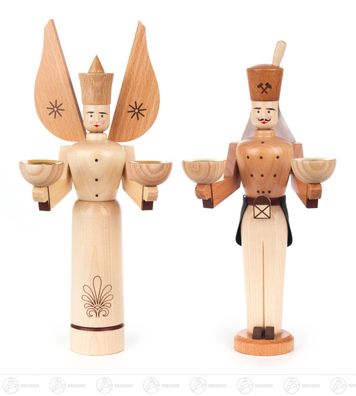 Engel &amp; Bergmann natur, für Kerzen d=14mm BxHxT 10,5 cmx24 cmx7,5 cm NEU