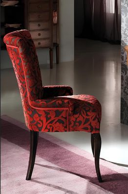 Wohnzimmer Lehn Stühle Luxus Sessel Stuhl Holz Braun Italienische Möbel Polster