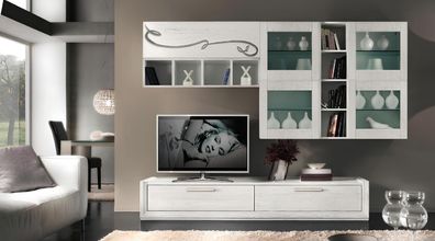 rtv Wohnwand TV Wand Anbauwand Wohnzimmer Möbel Wohnwände Schrank Regal Luxus