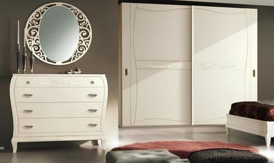 Kommode Spiegel Kommoden Schrank Regal Konsole Möbel Holzschrank Italy Set 2tlg