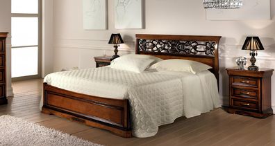 Bett 2x Nachttisch Schlafzimmer Set Tisch Betten Komplett Holz Set Barock 3tlg