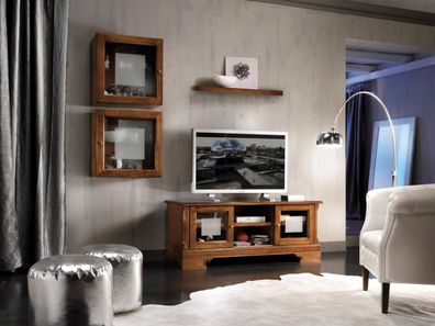 Wohnwand Set 3tlg. Wohnzimmer rtv Vitrine Anrichte Regal Luxus Wandschränke Neu