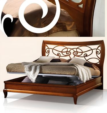 Bett Luxus Schlafzimmer Doppelbett Holz Polster Betten Doppel Bettrahmen Modern