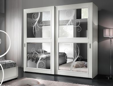 Kleiderschrank Schiebetüren Schrankwand Schränke Schrank Holz Italienische Möbel