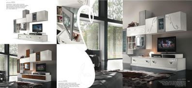 Wohnwand Design Wandschrank Regal Wohnzimmer Holz Schränke Vitrine Wand Regale