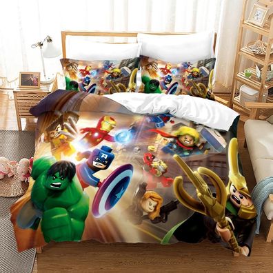 Superhelden Marvel Bettwasche Set Kissenbezug 80x80 Bettbezug 135x200 200x200 DE