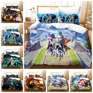Bettbezug Genshin Impact 80x80 Kissenbezug Bettwasche Set135x200 200x200 220x240