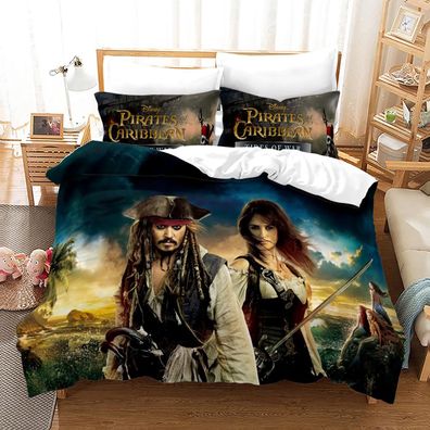 09 Pirates of the Caribbean Bettwasche Set Kissenbezuge- Anpassbar Bettbezug